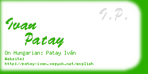 ivan patay business card